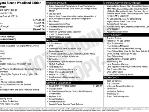 Used 2023 Toyota Sienna XLE Woodland Edition AWD/4WD image 2