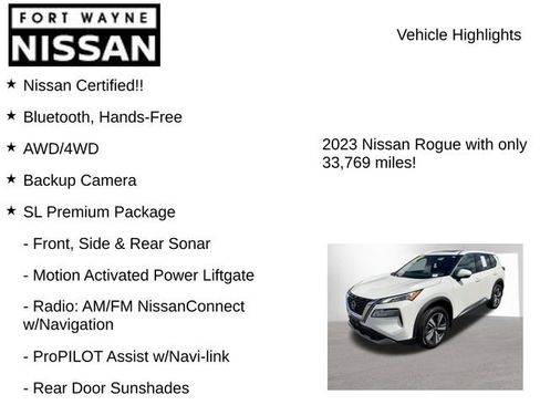 Certified 2023 Nissan Rogue SL w/ SL Premium Package AWD/4WD image 8