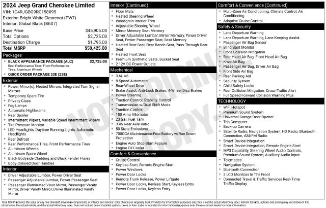 Used 2024 Jeep Grand Cherokee Limited w/ Black Appearance Package RWD image 4