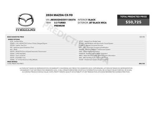 Used 2024 MAZDA CX-90 3.3 Turbo w/ Premium Package AWD/4WD image 2