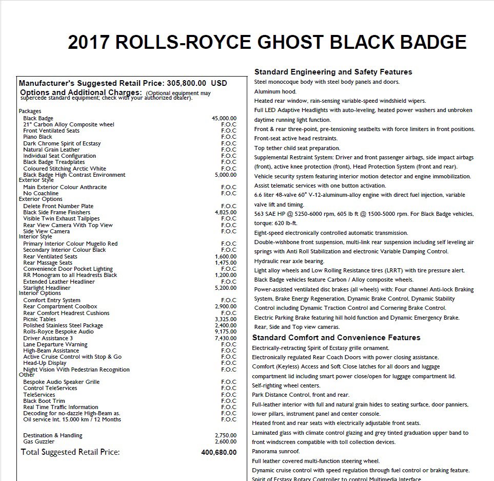 Used 2017 Rolls-Royce Ghost RWD image 5