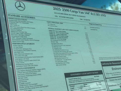 New 2025 Mercedes-Benz Sprinter 2500 image 25