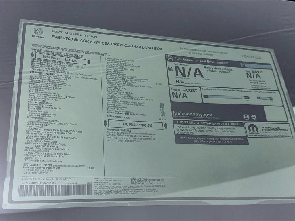 New 2027 RAM 2500 Tradesman AWD/4WD image 20