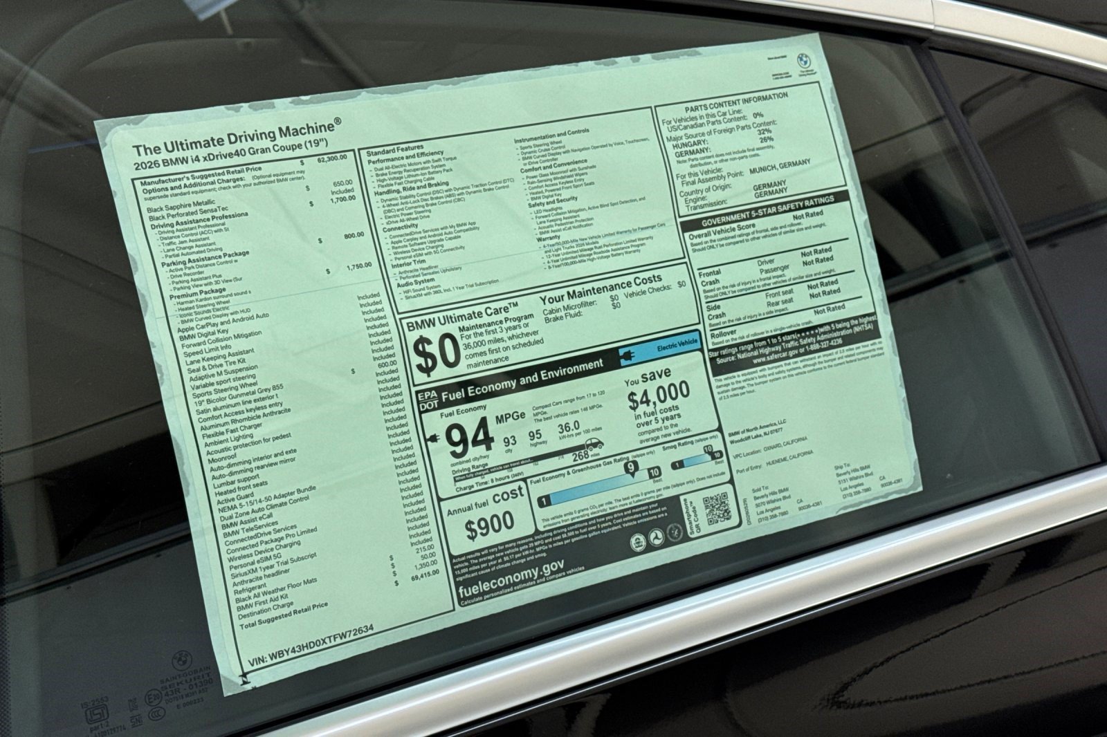 New 2026 BMW i4 xDrive40i w/ Premium Package AWD/4WD image 29