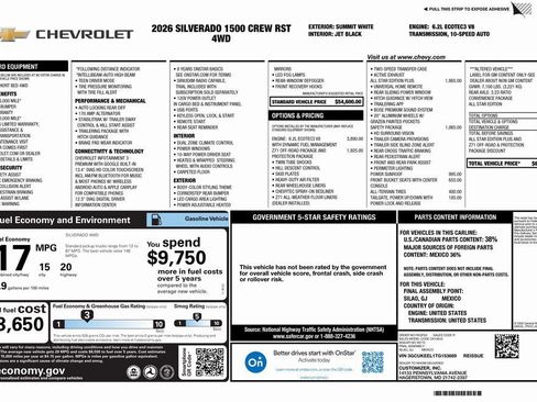 New 2026 Chevrolet Silverado 1500 RST AWD/4WD image 5