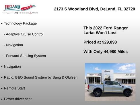 Used 2022 Ford Ranger Lariat w/ Equipment Group 501A High AWD/4WD image 12