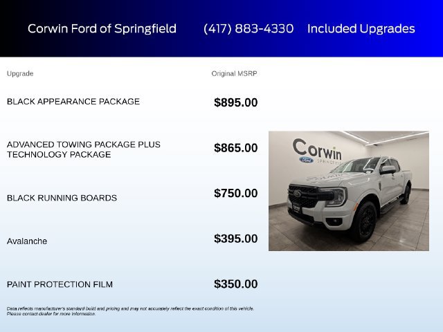 New 2026 Ford Ranger Lariat w/ Black Appearance Package AWD/4WD image 5