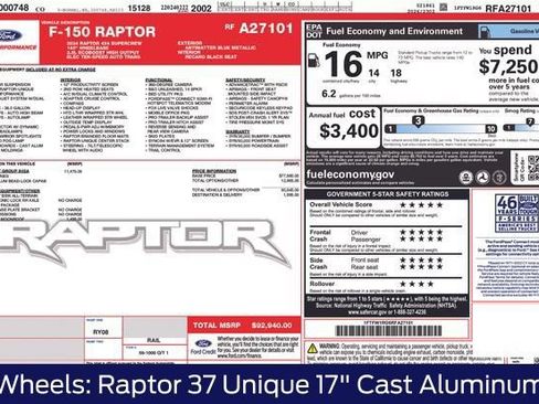 Certified 2024 Ford F150 Raptor AWD/4WD image 9