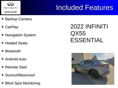 Used 2022 INFINITI QX55 Essential w/ Proassist Package AWD/4WD image 2