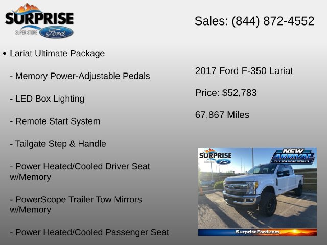 Used 2017 Ford F350 Lariat w/ Lariat Ultimate Package AWD/4WD image 12