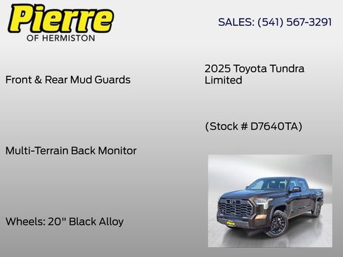 Used 2025 Toyota Tundra Limited w/ TRD Off-Road Package AWD/4WD image 12