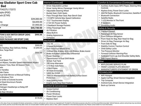 New 2026 Jeep Gladiator Sport AWD/4WD image 5