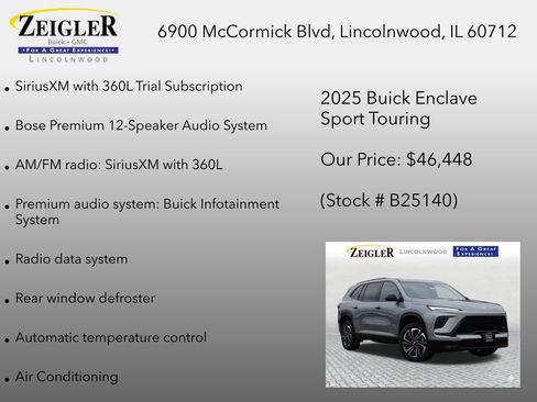 New 2025 Buick Enclave Sport Touring w/ Super Cruise Package FWD image 18