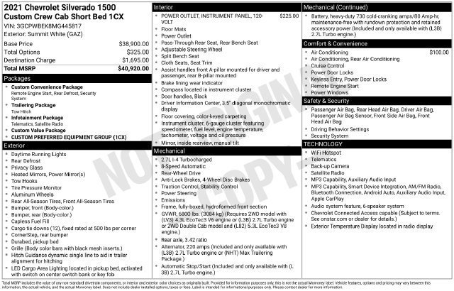 Used 2021 Chevrolet Silverado 1500 Custom RWD image 5