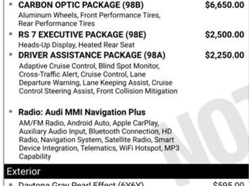 Used 2021 Audi RS 7 Sportback w/ Carbon Optic Package image 42