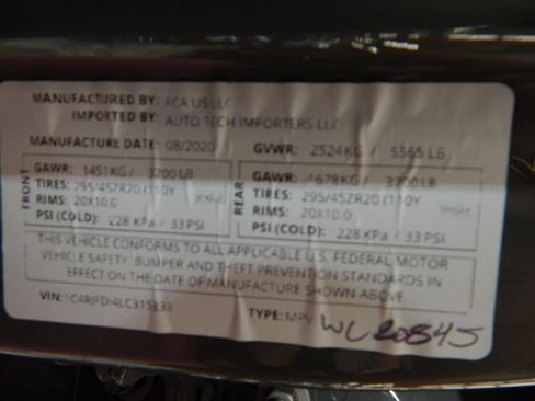 Used 2020 Jeep Grand Cherokee SRT AWD/4WD image 14