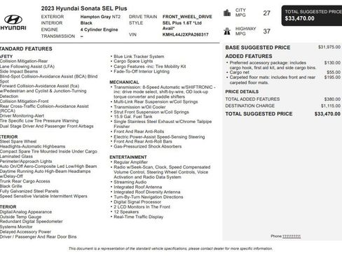 Used 2023 Hyundai Sonata SEL Plus w/ Preferred Accessory Package FWD image 35