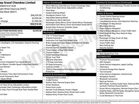 New 2026 Jeep Grand Cherokee Limited w/ Limited Altitude Package AWD/4WD image 1