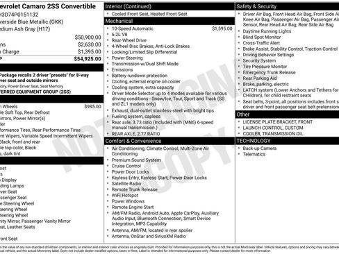 Used 2023 Chevrolet Camaro SS RWD image 3