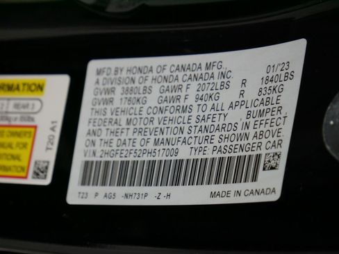 Certified 2023 Honda Civic Sport image 17