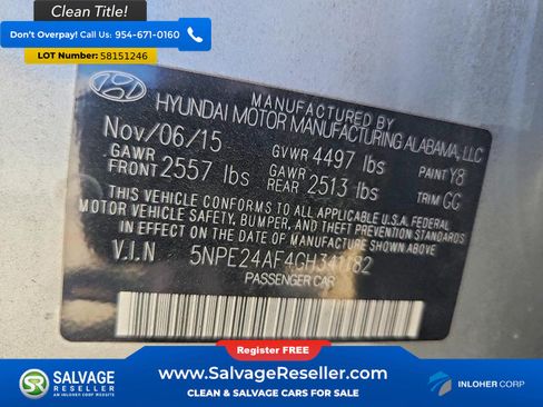 Used 2016 Hyundai Sonata SE FWD image 16
