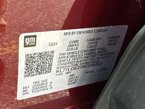 Certified 2024 Chevrolet Trax RS w/ Driver Confidence Package FWD image 17