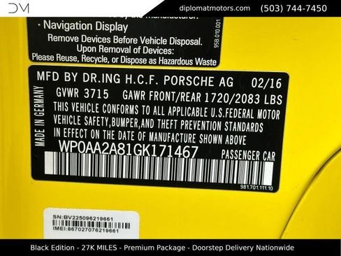 Used 2016 Porsche Cayman RWD image 44