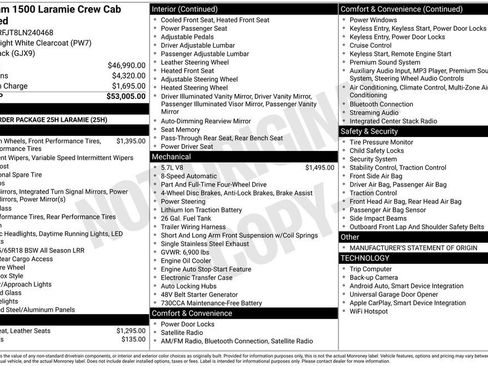 Used 2020 RAM 1500 Laramie AWD/4WD image 4