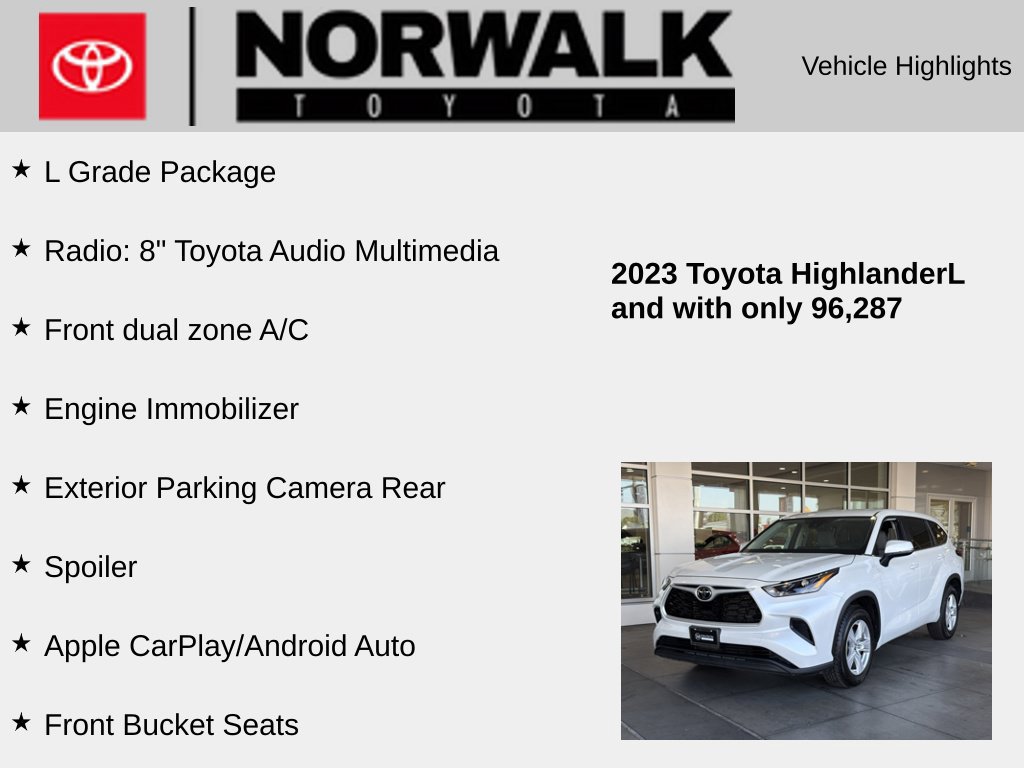 Used 2023 Toyota Highlander L FWD image 10