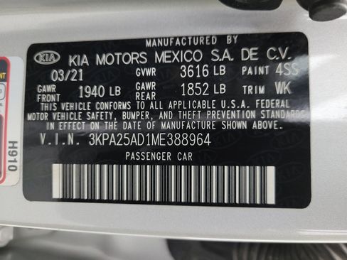 Used 2021 Kia Rio S w/ Technology Package FWD image 33