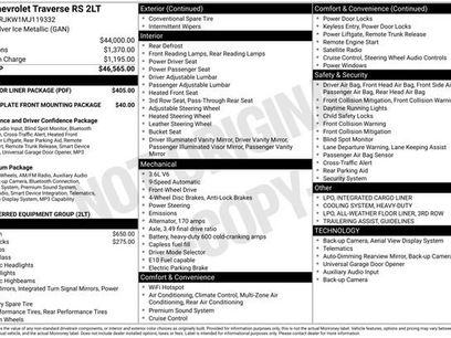 Used 2021 Chevrolet Traverse RS w/ LPO, Floor Liner Package