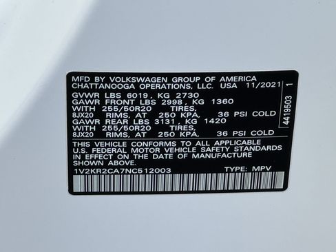 Certified 2022 Volkswagen Atlas SE w/ Panoramic Sunroof Package image 41