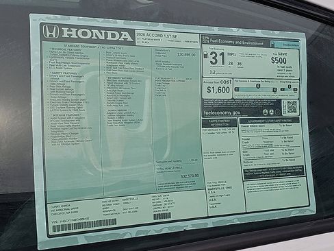 New 2026 Honda Accord SE image 11
