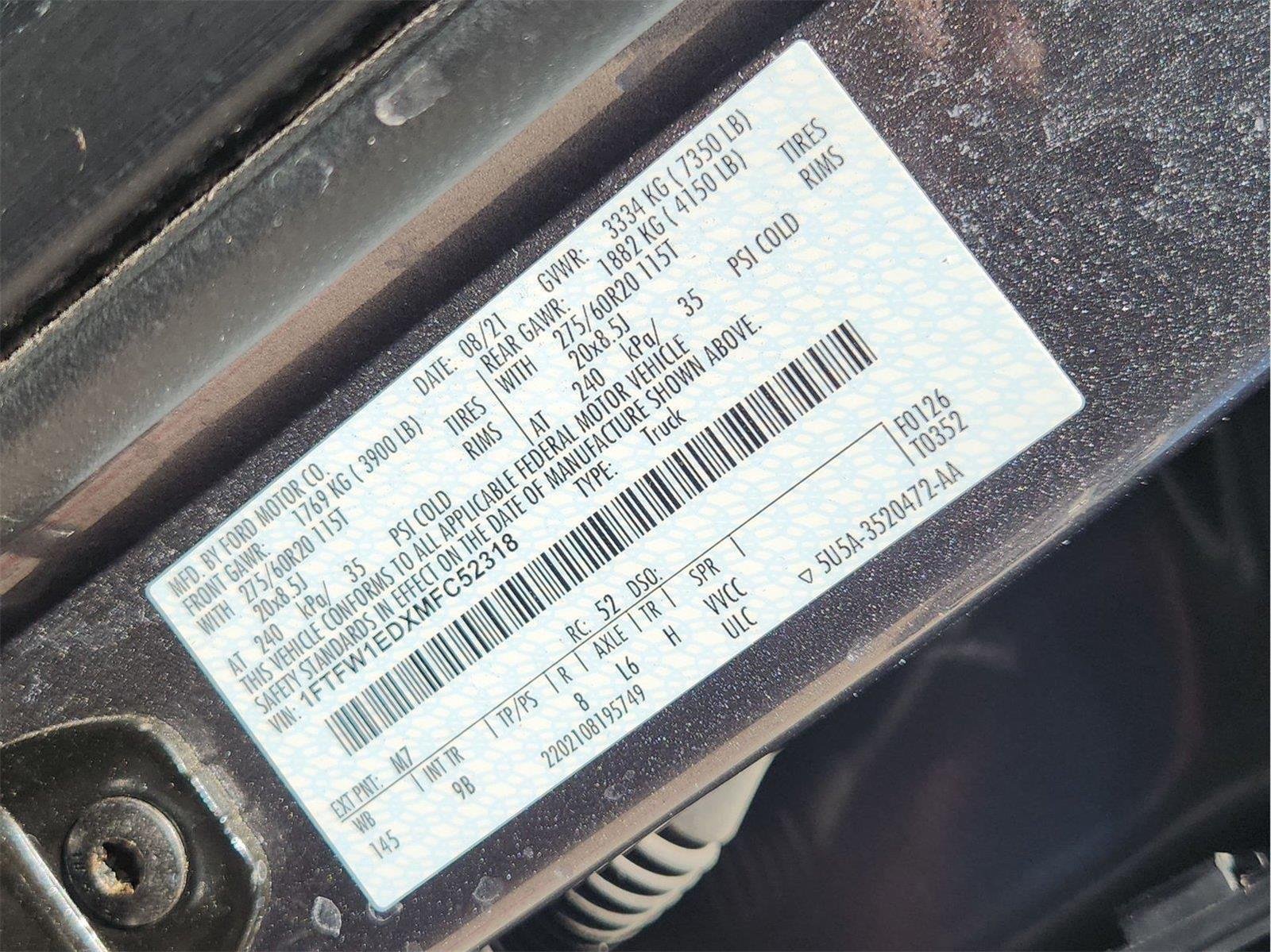 Used 2021 Ford F150 Platinum w/ Equipment Group 701A High AWD/4WD image 35