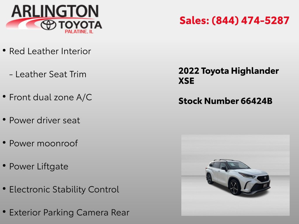 Used 2022 Toyota Highlander XSE AWD/4WD image 2