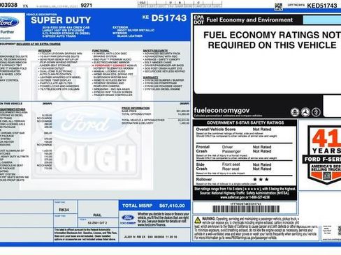 Used 2019 Ford F250 Lariat w/ Lariat Value Package image 51