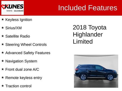 Used 2018 Toyota Highlander Limited AWD/4WD image 3