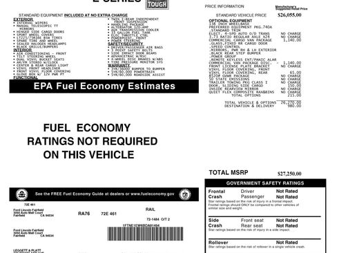 Used 2011 Ford E-150 and Econoline 150 w/ Commercial Cargo Van Pkg image 3