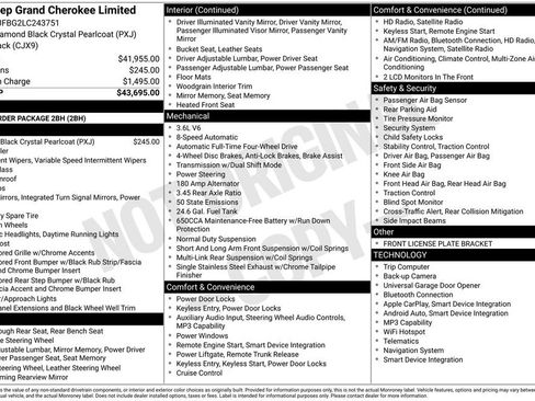 Certified 2020 Jeep Grand Cherokee Limited AWD/4WD image 40