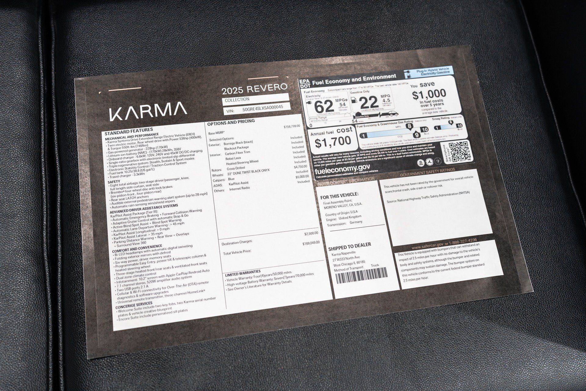 Used 2025 Karma Revero Luxury RWD image 69