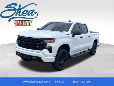 Certified 2024 Chevrolet Silverado 1500 Custom w/ Turbomax Blackout Package AWD/4WD image 1