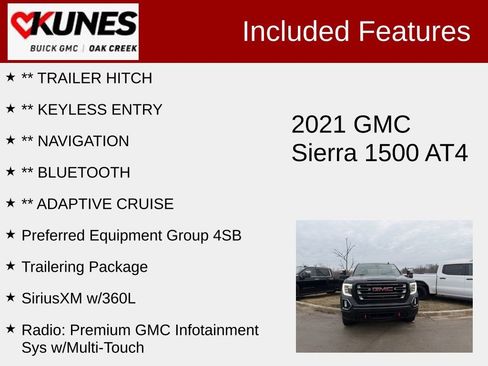 Used 2021 GMC Sierra 1500 AT4 w/ AT4 Value Package image 2
