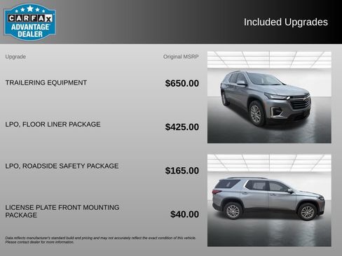 Used 2023 Chevrolet Traverse LT w/ LPO, Floor Liner Package FWD image 3