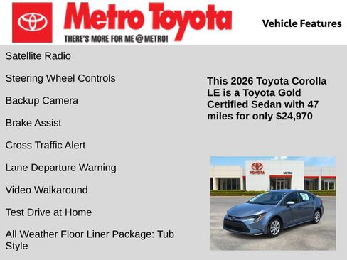 Certified 2026 Toyota Corolla LE FWD image 16
