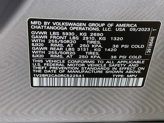 Used 2024 Volkswagen Atlas SEL AWD/4WD image 35