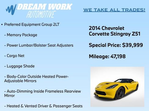 Used 2014 Chevrolet Corvette Stingray Coupe w/ 2LT Preferred Equipment Group image 7