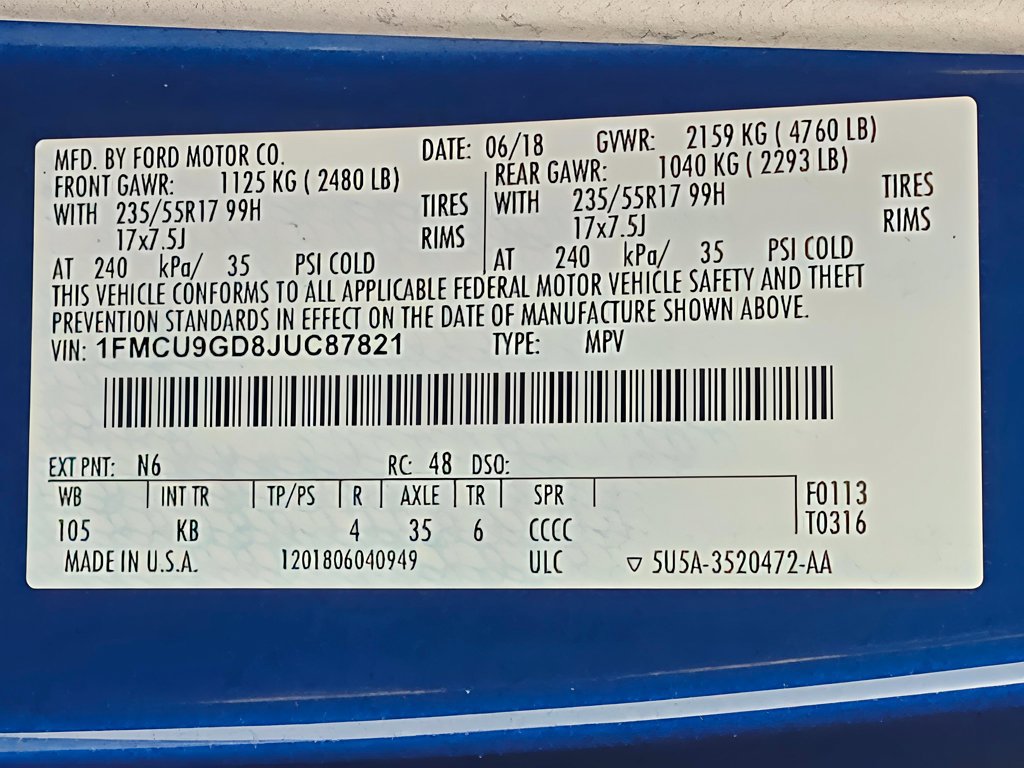 Used 2018 Ford Escape SE AWD/4WD image 40