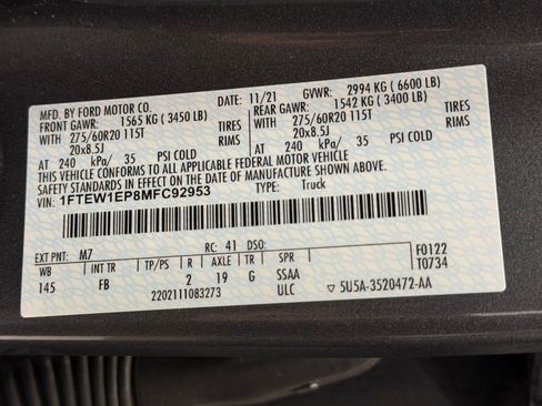 Used 2021 Ford F150 XLT w/ Equipment Group 302A High AWD/4WD image 19