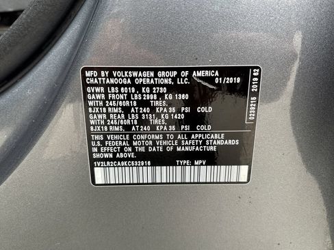 Used 2019 Volkswagen Atlas SE AWD/4WD image 28