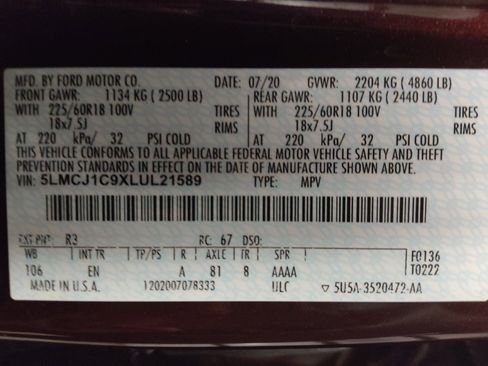 Used 2020 Lincoln Corsair FWD w/ Equipment Group 101A image 33